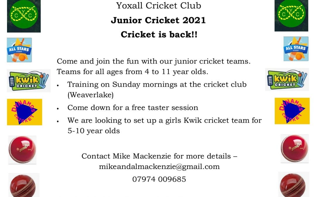 Yoxall Junior Cricket Club 2021