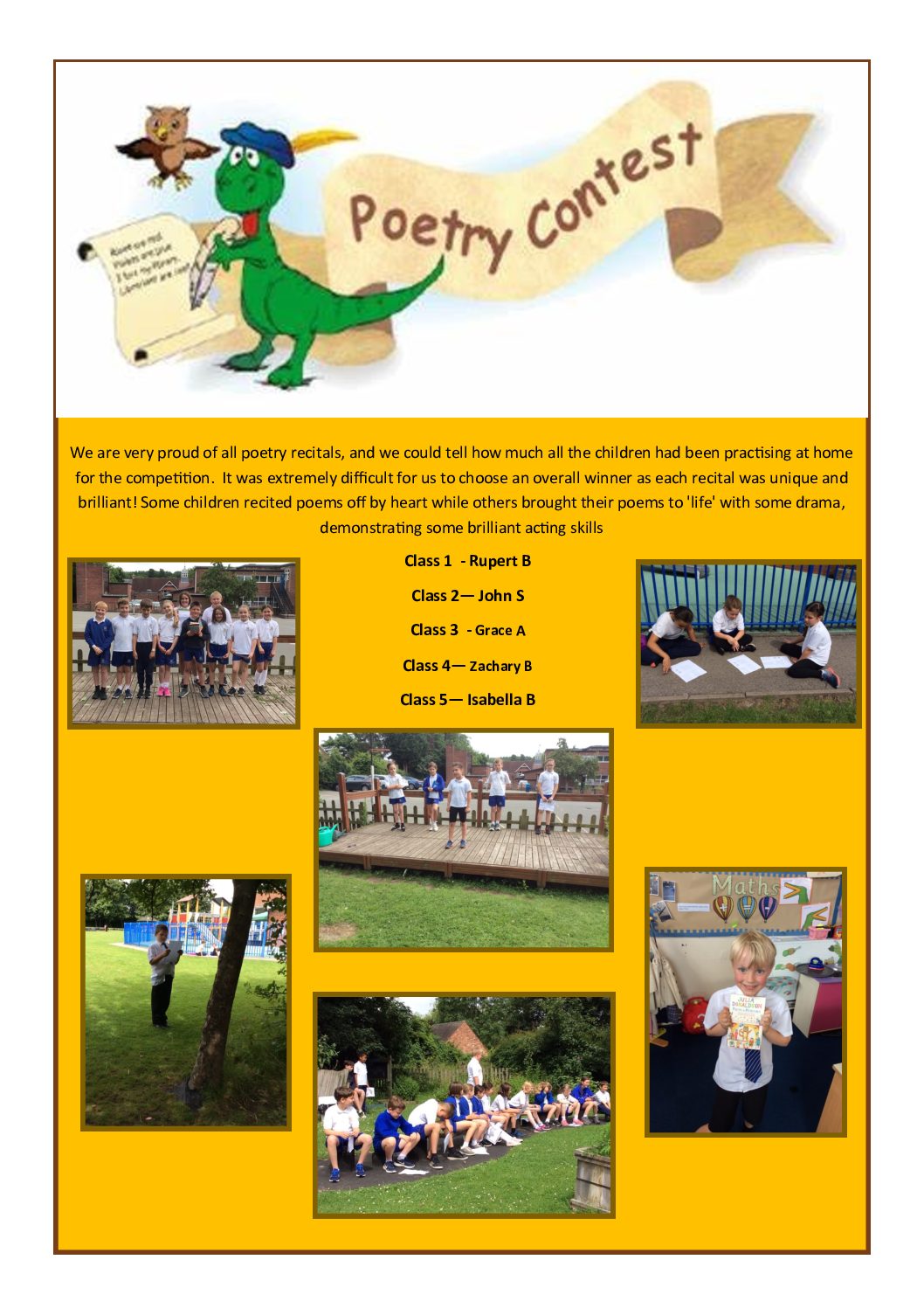 Poetry Competition Winner’s