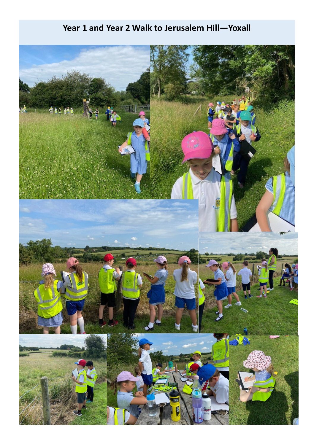 Year 1 and 2 Walk to Jerusalem Hill – Yoxall